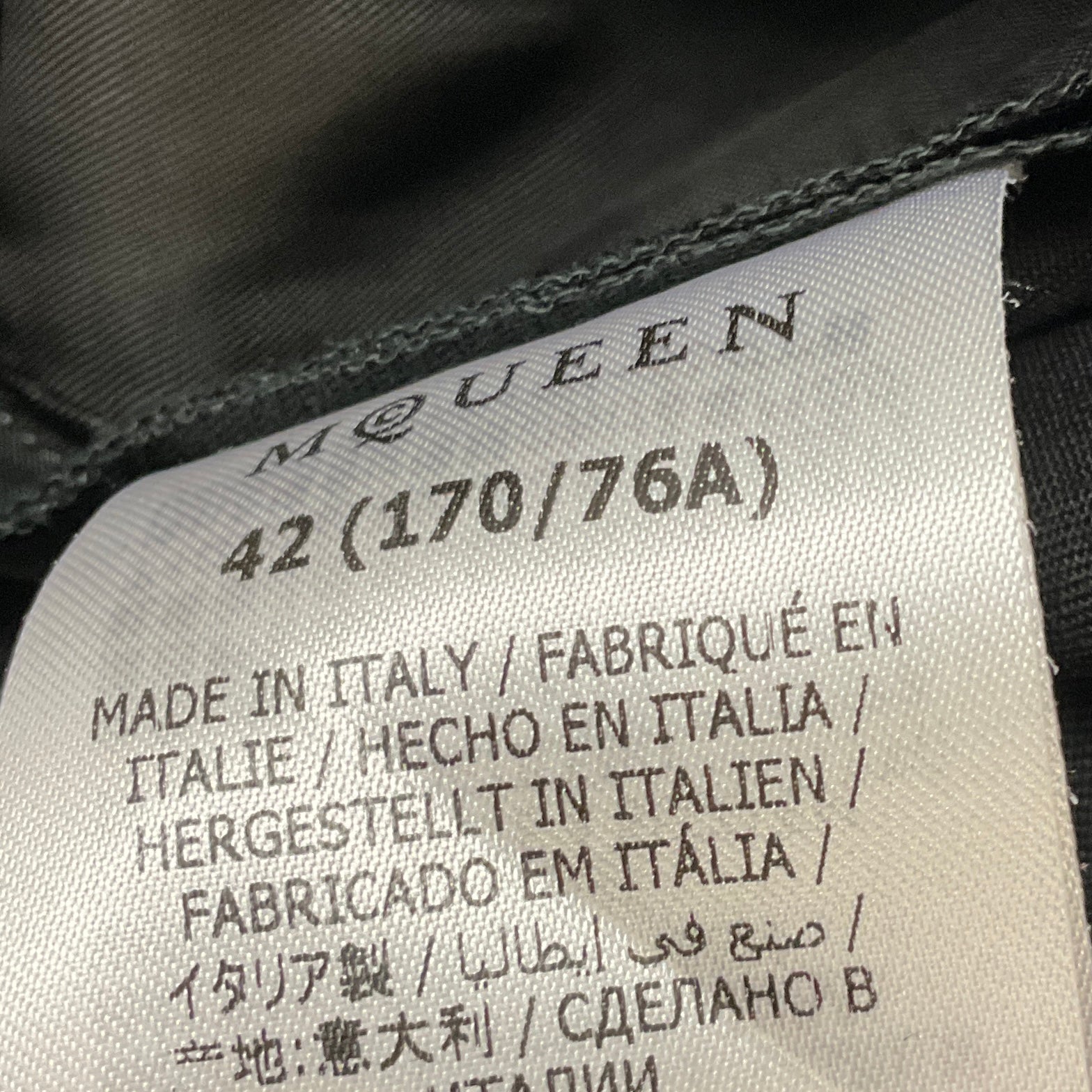 Alexander McQueen Black 2024 Fold Over Waist Tailored Trousers