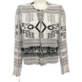 Load image into Gallery viewer, Iro Black / White Knit Print Open Front Kerr Jacket

