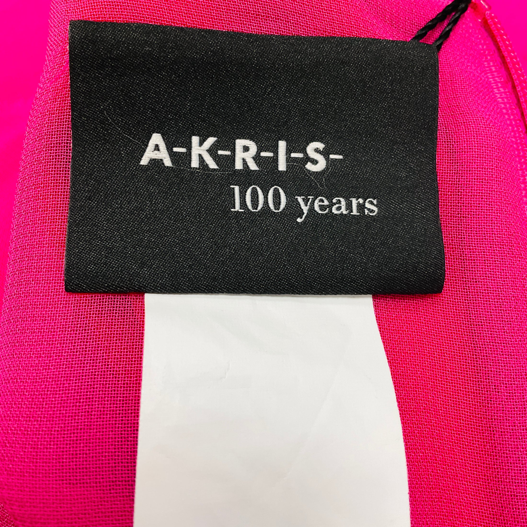 Akris Hot Pink Pleated Silk Chiffon Dress
