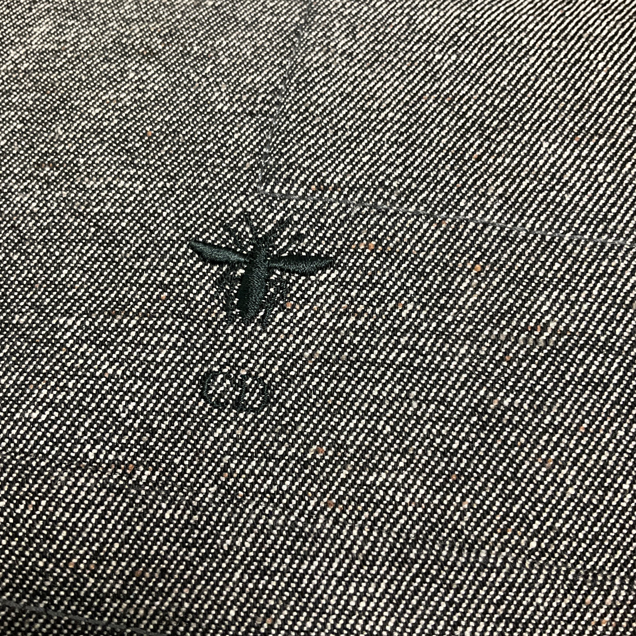Christian Dior Grey / Black Bee Embroidered Cotton Twill Jacket