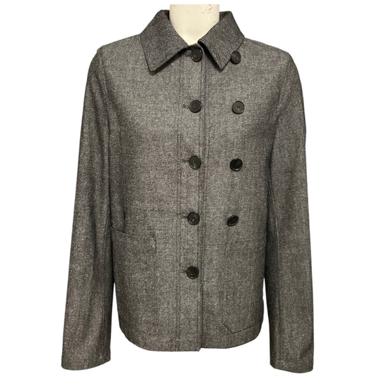 Christian Dior Grey / Black Bee Embroidered Cotton Twill Jacket