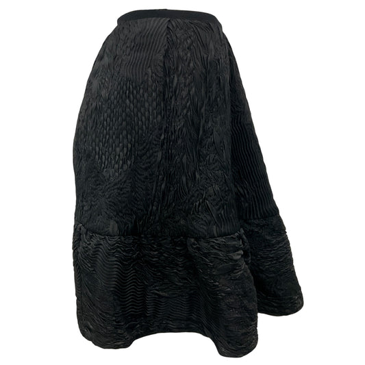 Erdem Black Textured Levia Skirt