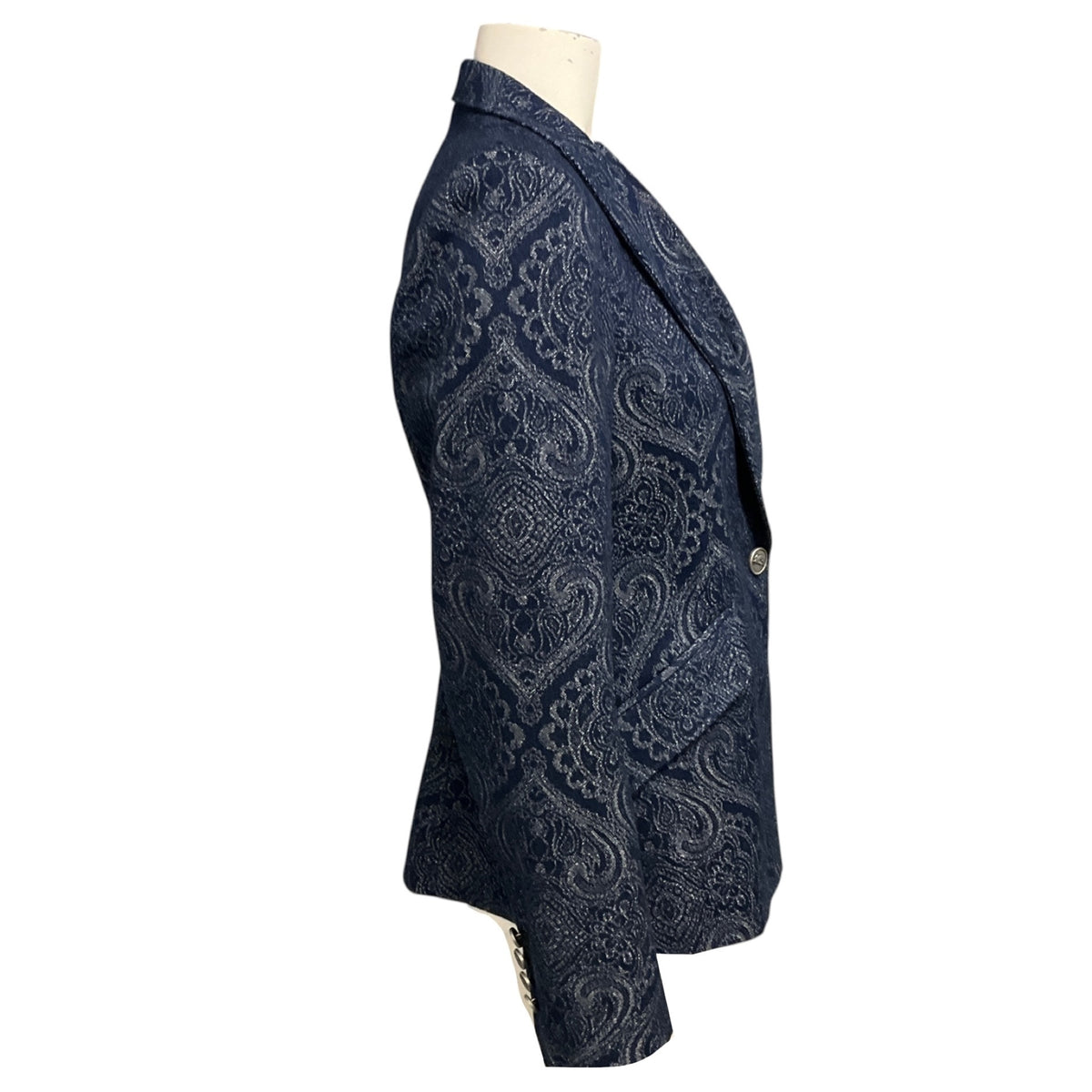 Etro Dark Blue Denim Jacquard Jacket