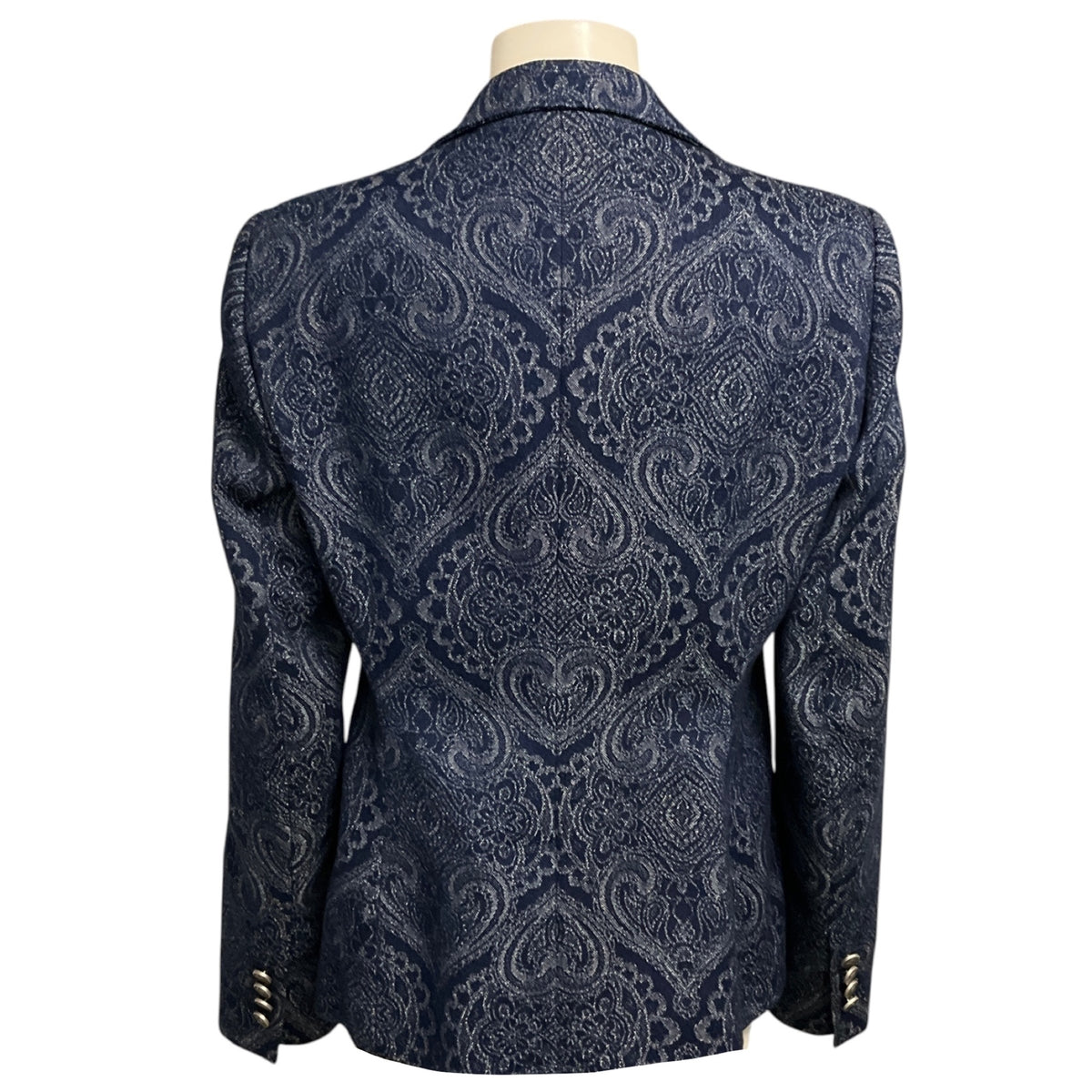 Etro Dark Blue Denim Jacquard Jacket