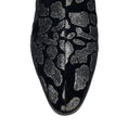 Load image into Gallery viewer, Saint Laurent Black Glitter Leopard Velvet Ankle Boots
