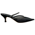 Load image into Gallery viewer, Casadei Black Mesh Mimi Mules with Crystals
