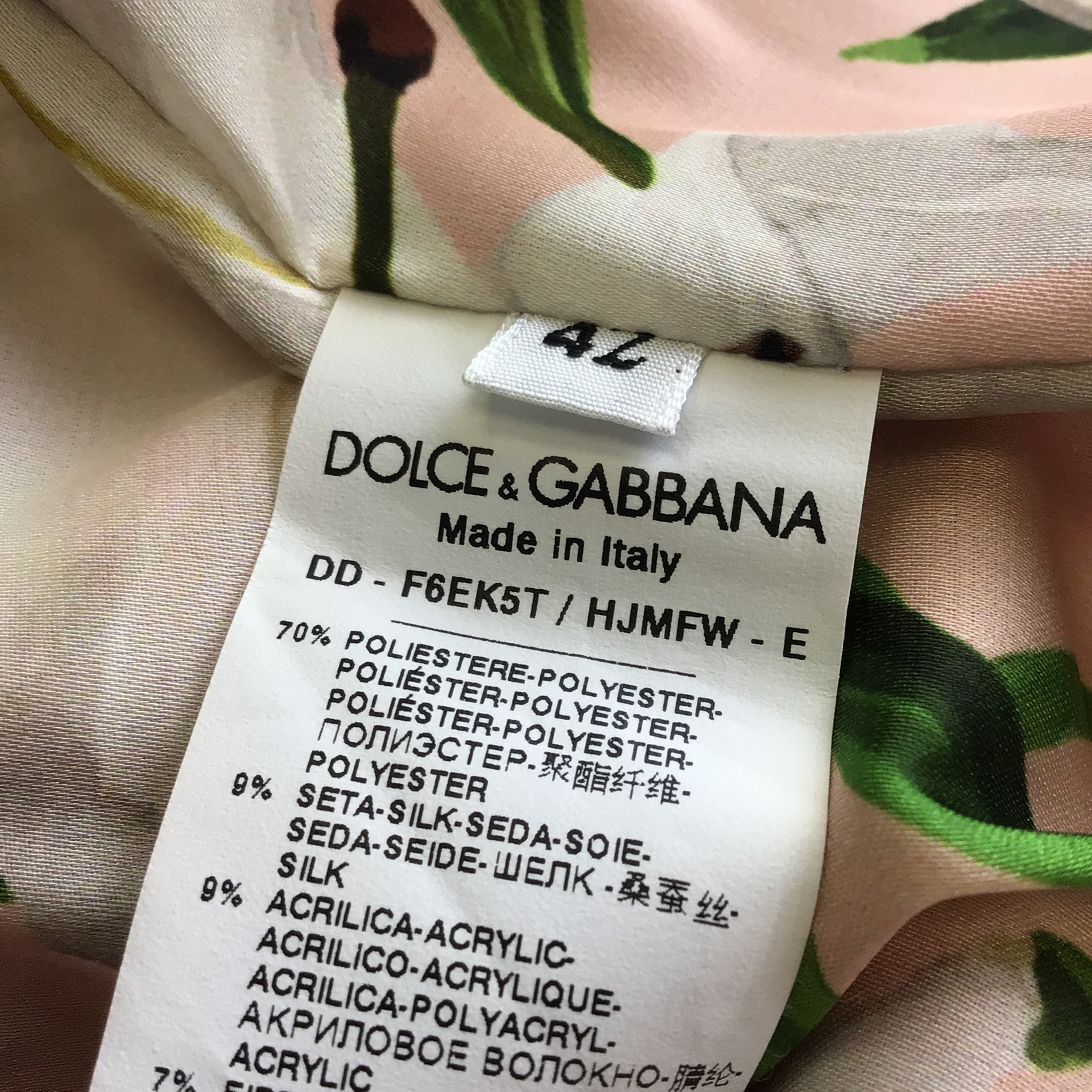 Dolce & Gabbana Pink / White / Silver / Gold Metallic Sleeveless Jacquard Dress