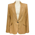 Load image into Gallery viewer, L'Agence Tan / Charcoal Grey Stripe Chamberlain Pinstripe Blazer
