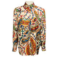 Load image into Gallery viewer, Etro Ivory Multi Floral Paisley Motif Silk Twill Shirt

