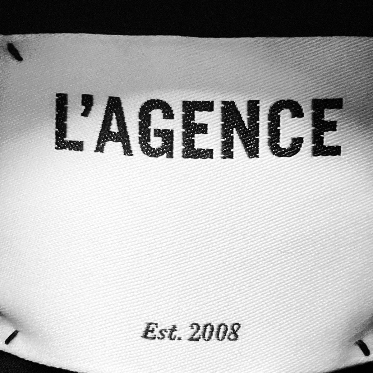 L'Agence Matte Black Kenzie Double Breasted Sequin Blazer