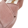 Load image into Gallery viewer, Chanel Light Pink Suede Criss Cross Wedge Sandals
