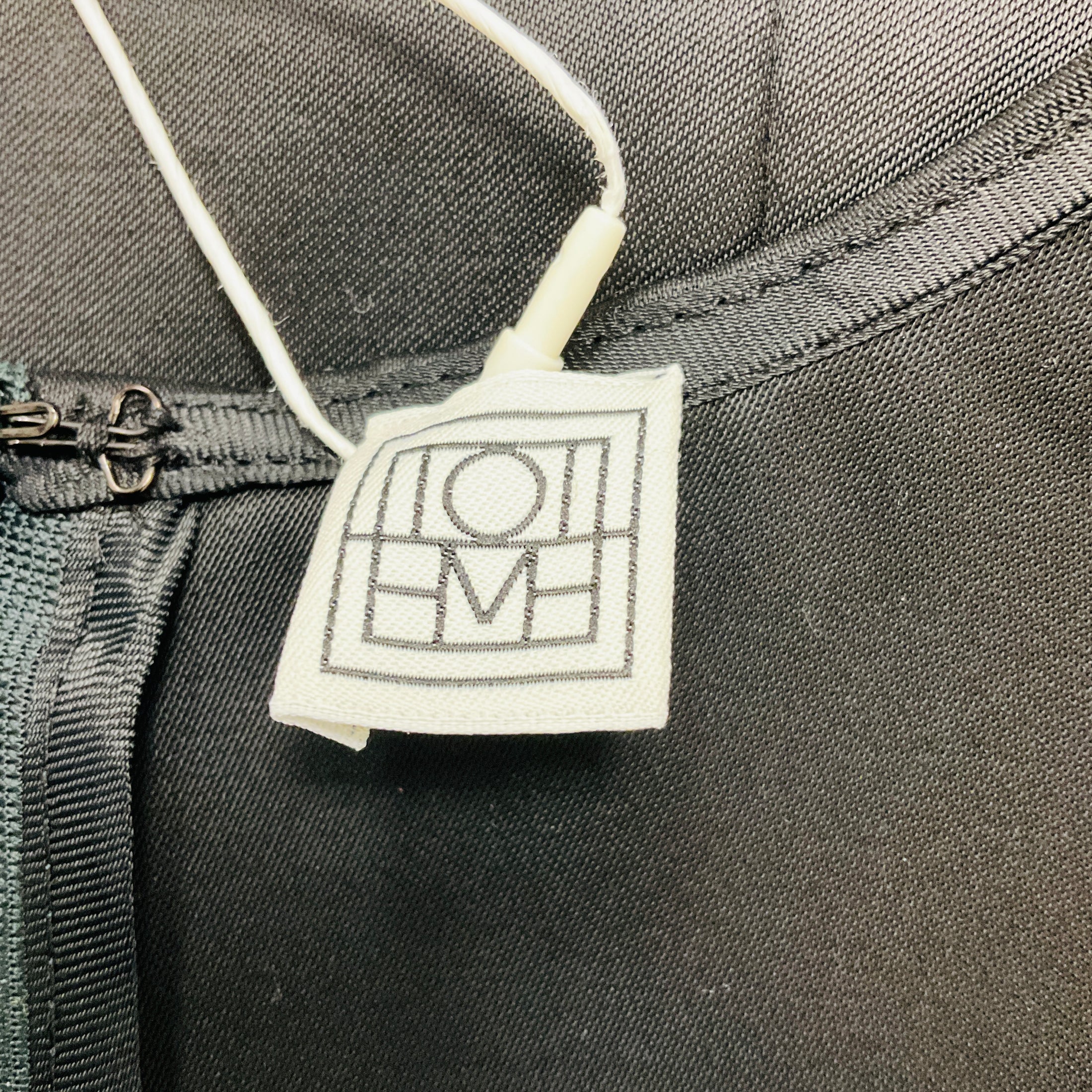 Toteme Black Viscose Cotton Scoop Neck Dress