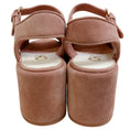 Load image into Gallery viewer, Chanel Light Pink Suede Criss Cross Wedge Sandals
