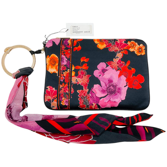 Camilla Black / Pink Floral Cosmetic Pouch