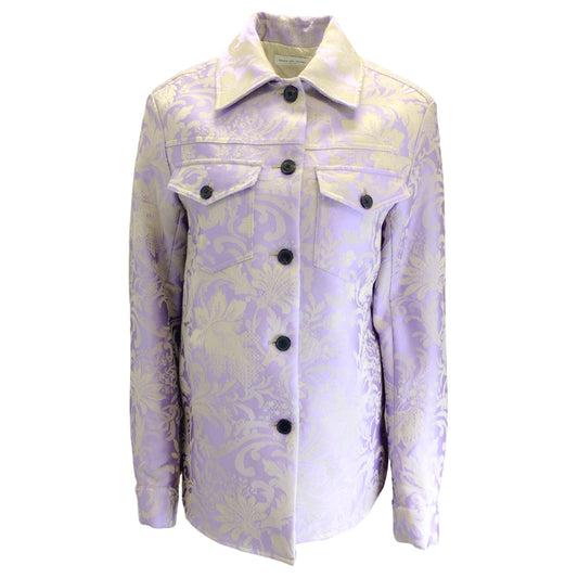 Dries van Noten Purple / Grey Jacquard Jacket