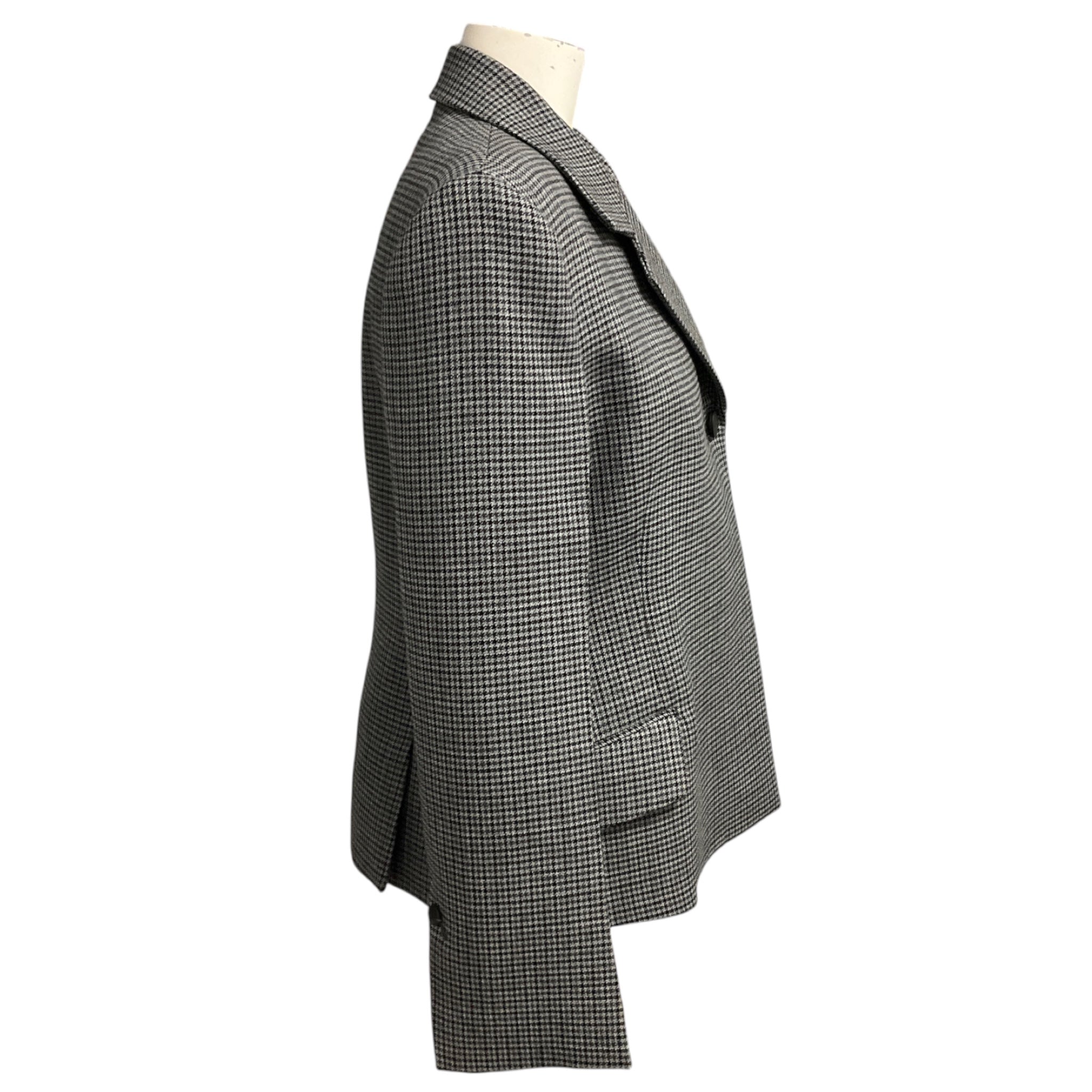 Ferragamo Grey Multi Houndstooth Wool Blazer Jacket