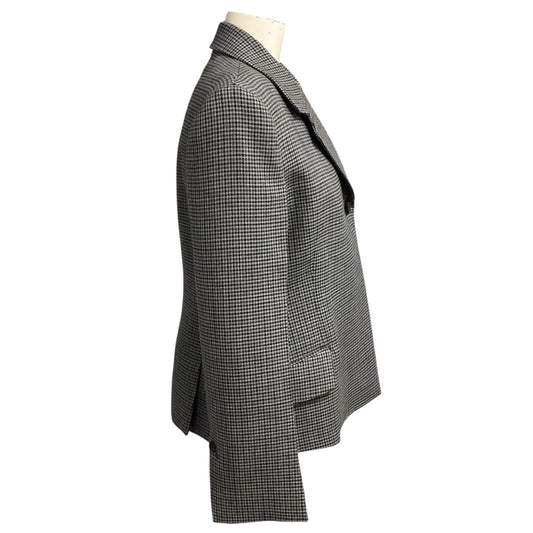 Ferragamo Grey Multi Houndstooth Wool Blazer Jacket