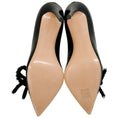 Load image into Gallery viewer, Casadei Black Leather Judith Julia Pumps with Rhinestone Bow
