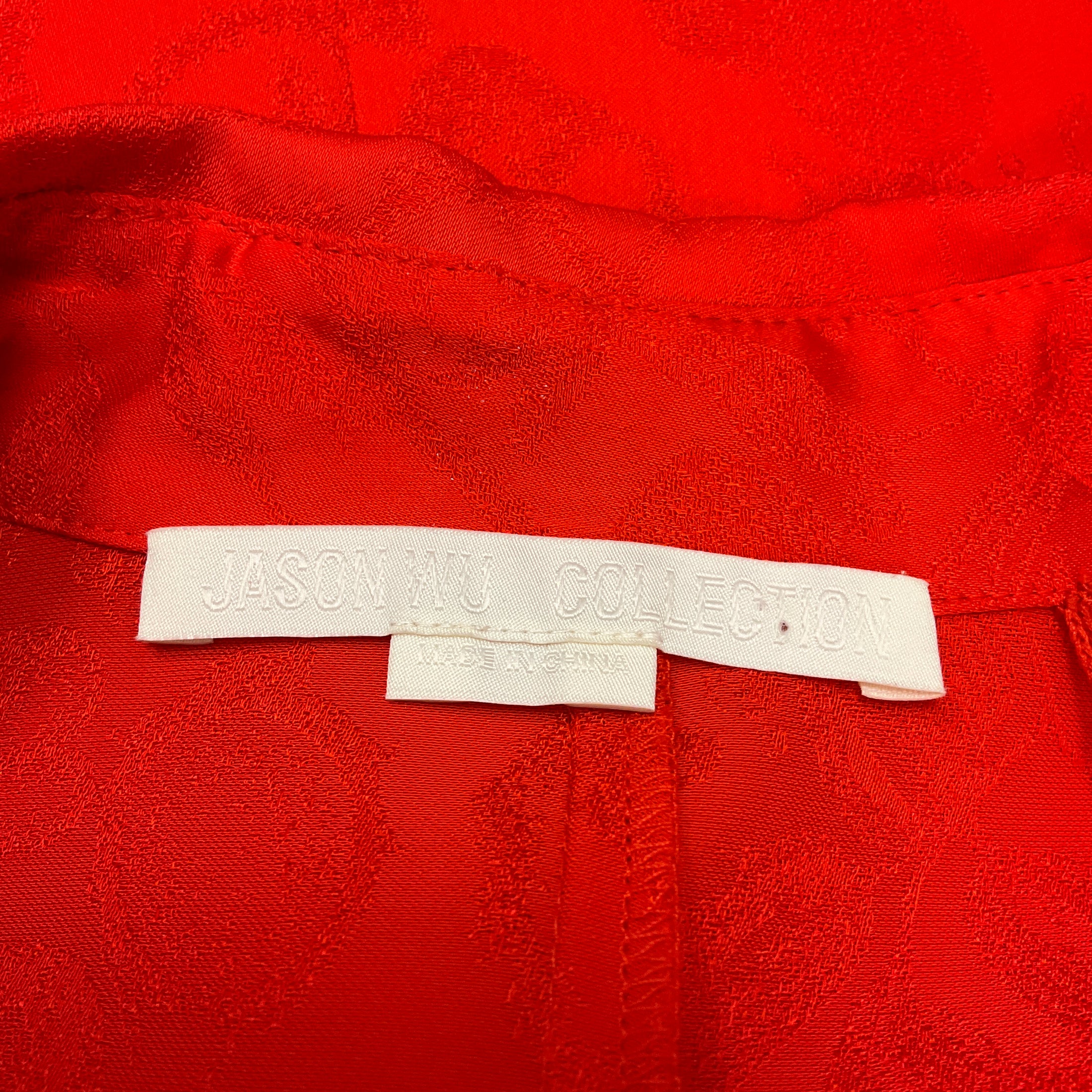 Jason Wu Collection Bright Orange Jacquard Midi Dress