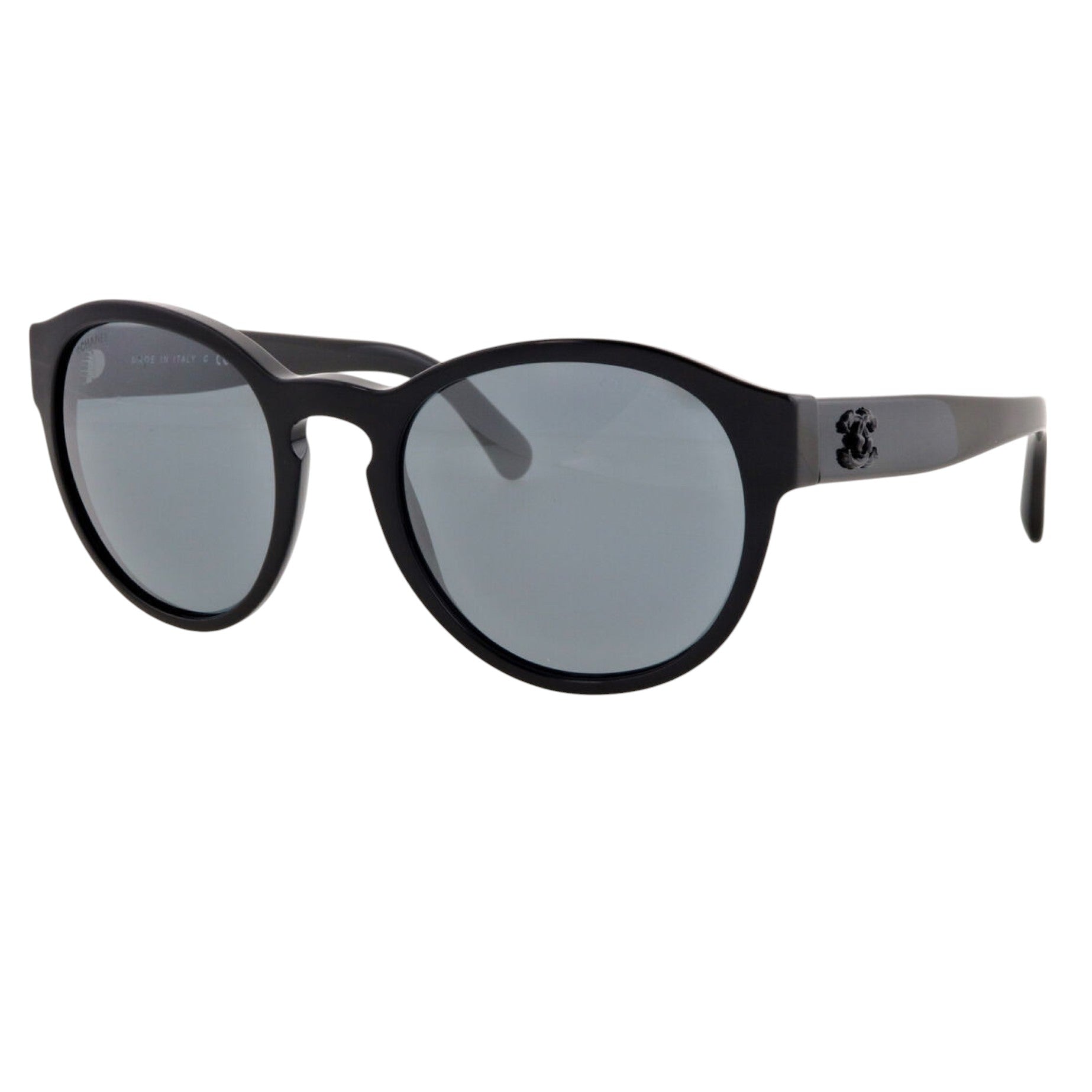 Chanel Black Round CC Cocomark Sunglasses