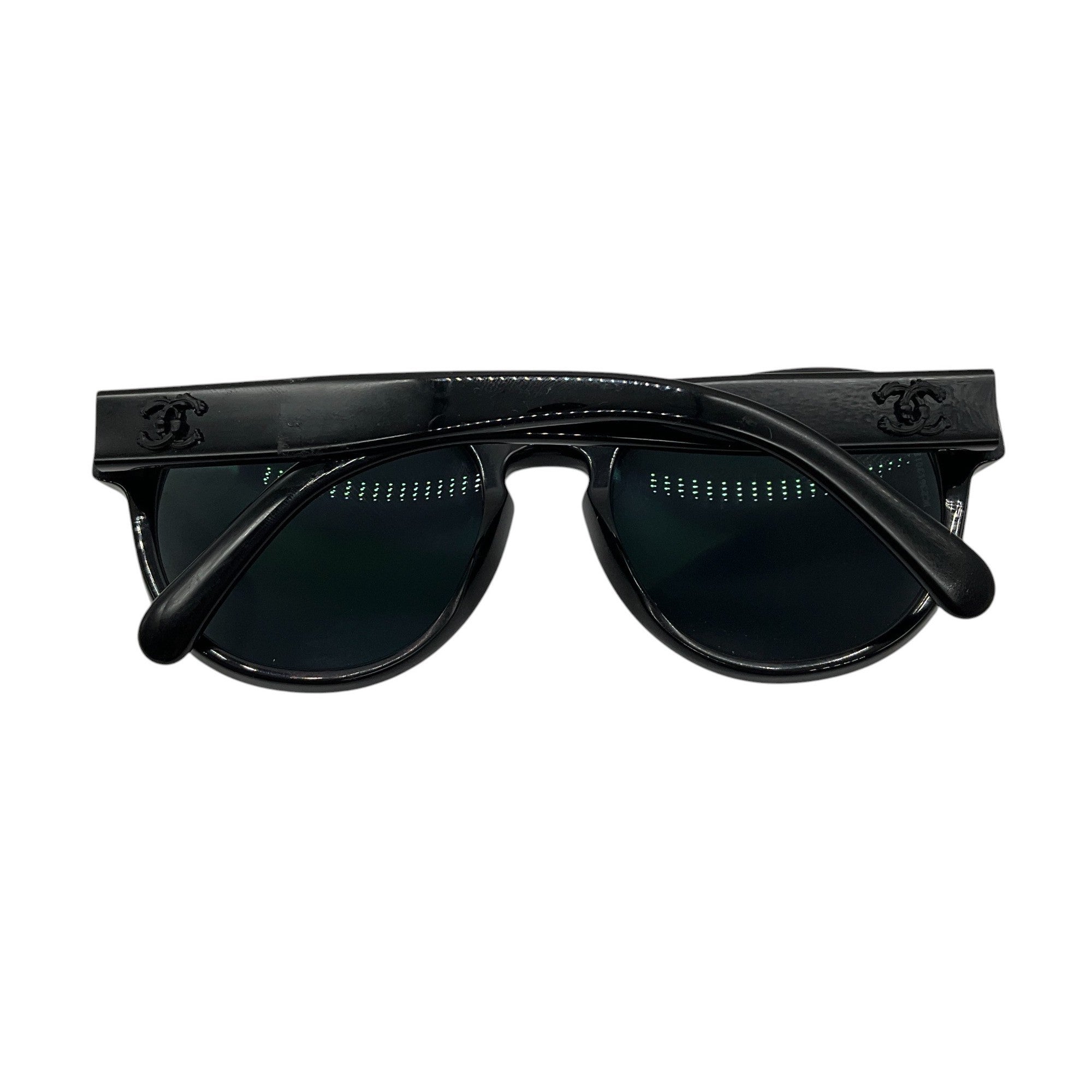 Chanel Black Round CC Cocomark Sunglasses