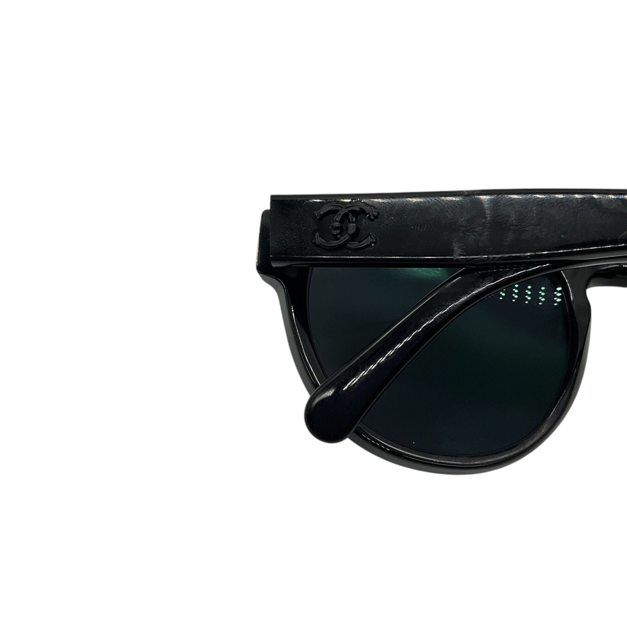 Chanel Black Round CC Cocomark Sunglasses