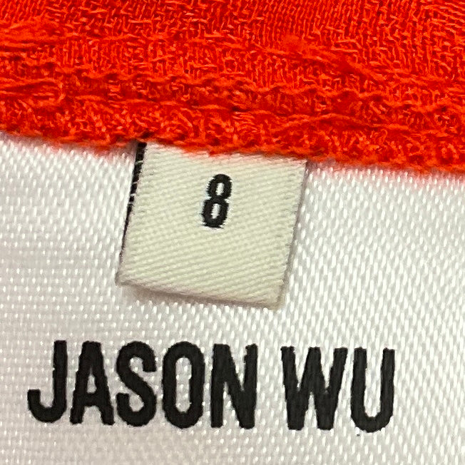 Jason Wu Collection Bright Orange Jacquard Midi Dress