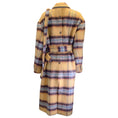 Load image into Gallery viewer, Rokh Mustard Yellow / Blue Multi Plaid Pattern Wool Trench Coat
