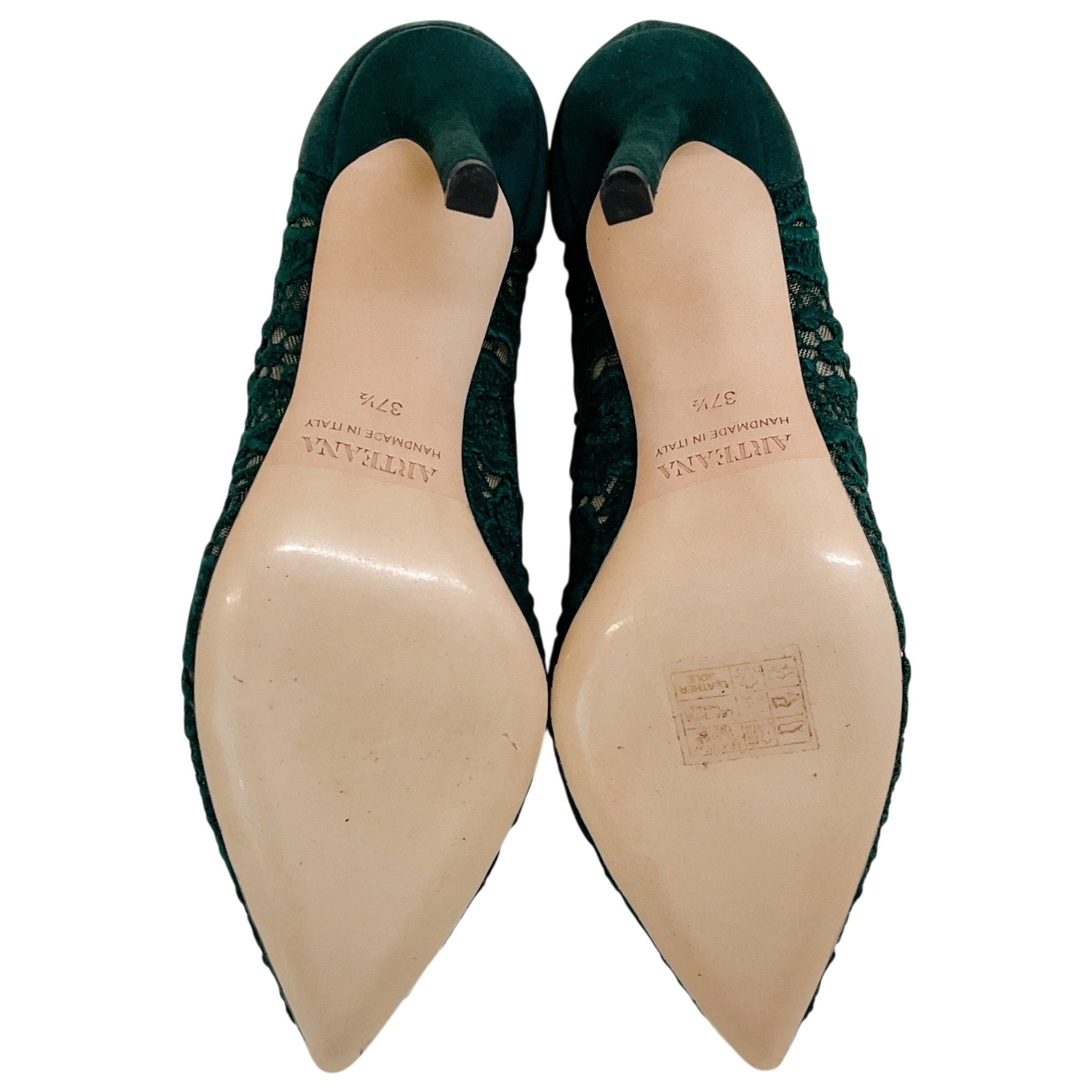 Arteana Cyprus Green Lace / Suede Pumps