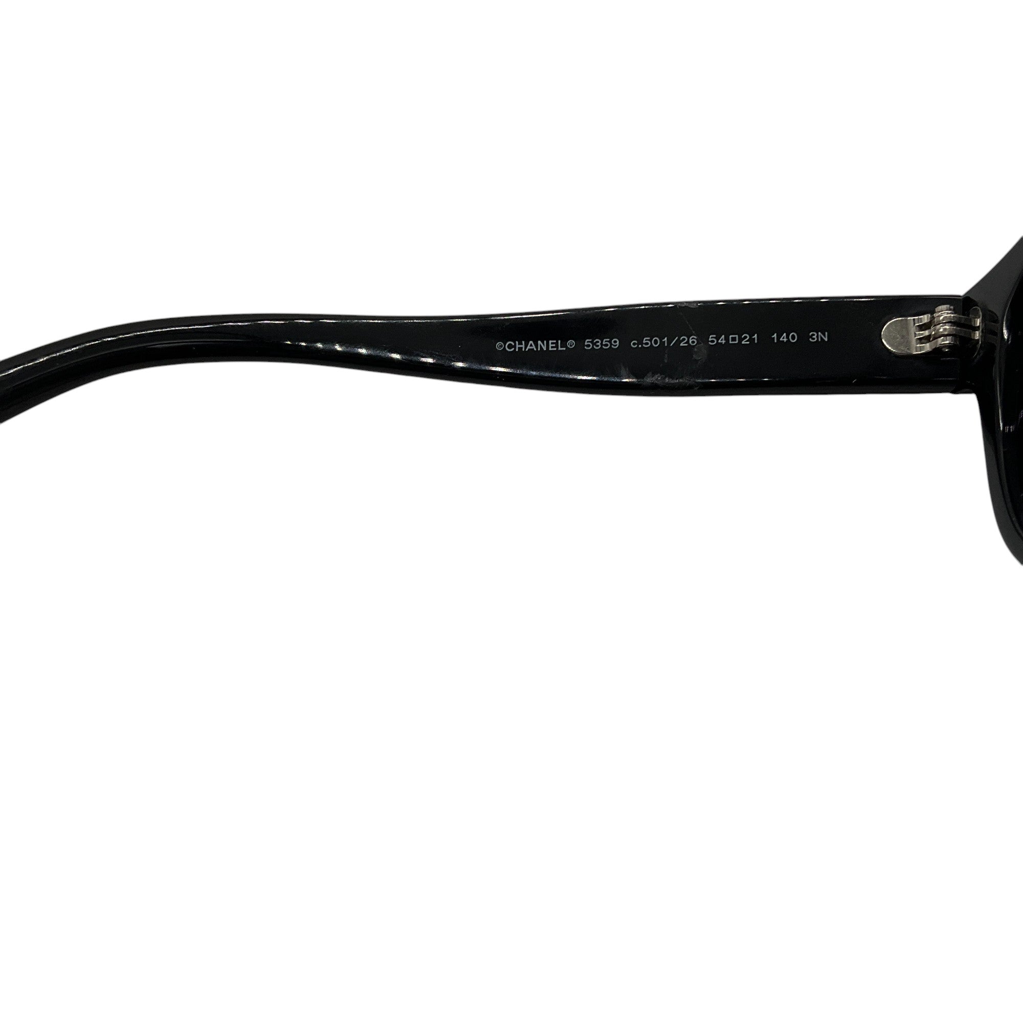 Chanel Black Round CC Cocomark Sunglasses