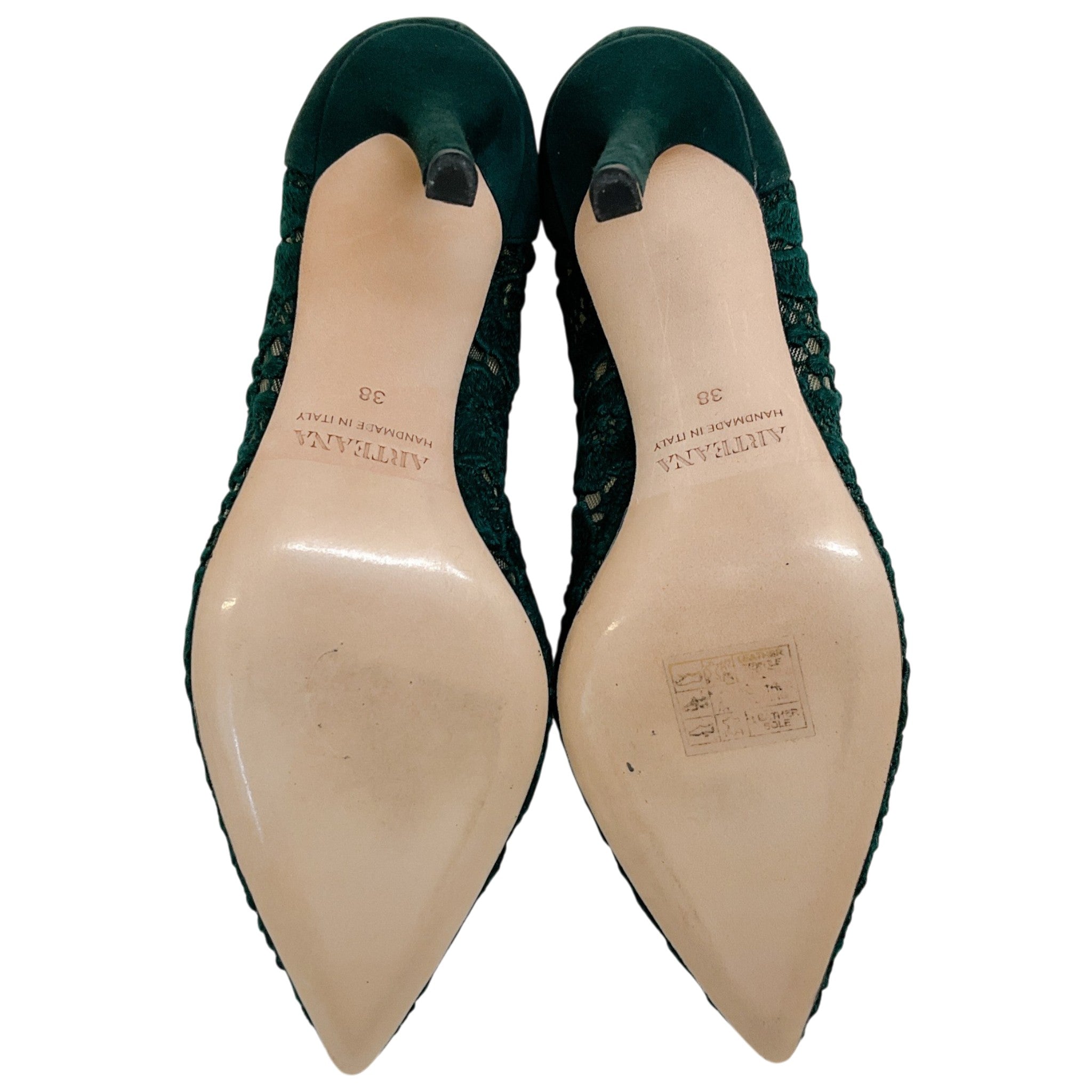 Arteana Cyprus Green Lace / Suede Pumps