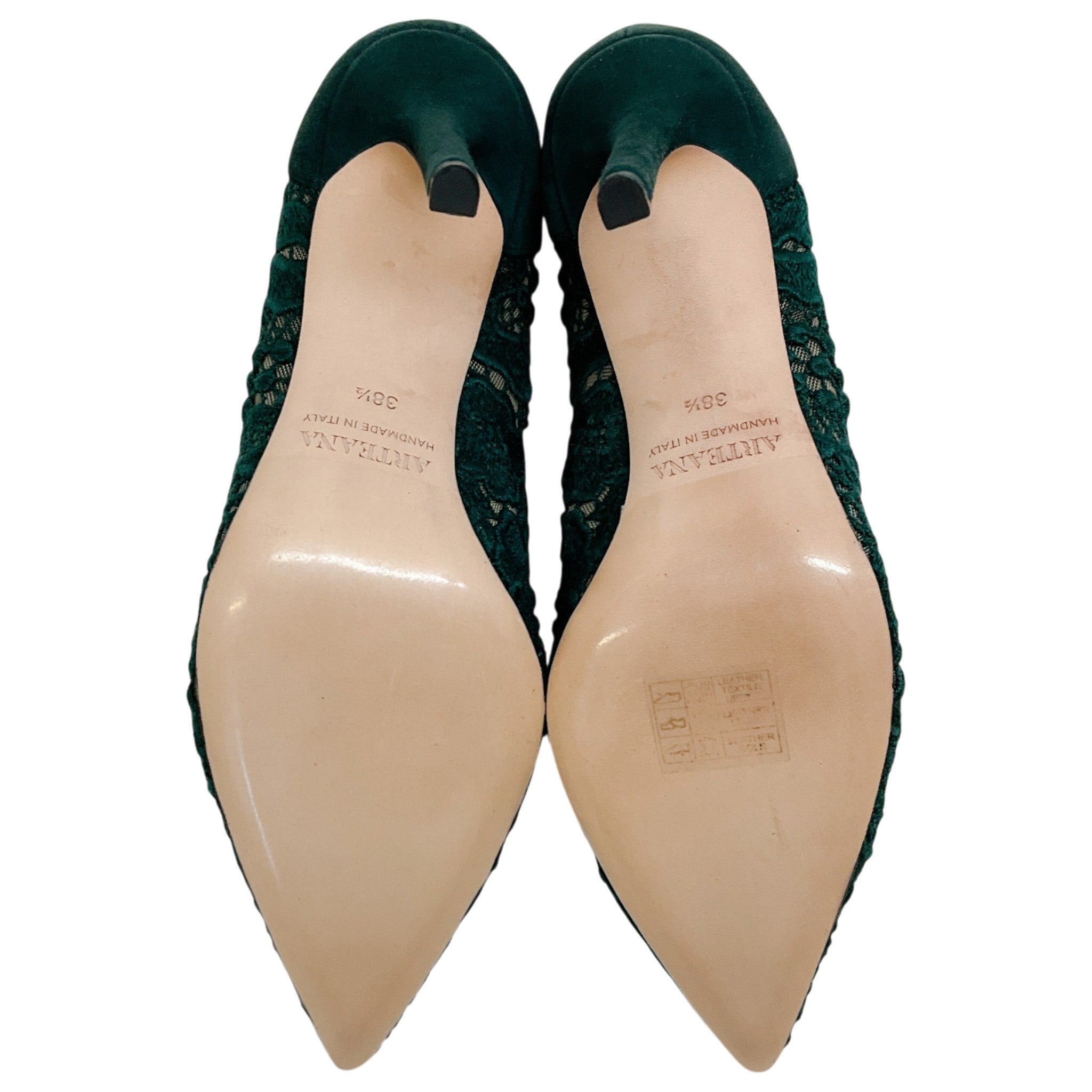 Arteana Cyprus Green Lace / Suede Pumps