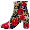 Load image into Gallery viewer, Balenciaga Multi Floral Print Leather Booties
