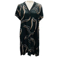 Load image into Gallery viewer, Lafayette 148 New York Black Multi Printed Satin Midi Dress
