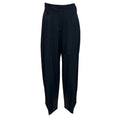 Load image into Gallery viewer, McQueen Navy Wide Leg Tailored Wool Trousers
