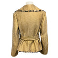 Load image into Gallery viewer, Dries Van Noten Gold Metallic Textured Jacquard Jacket with Ecru Wool Interior

