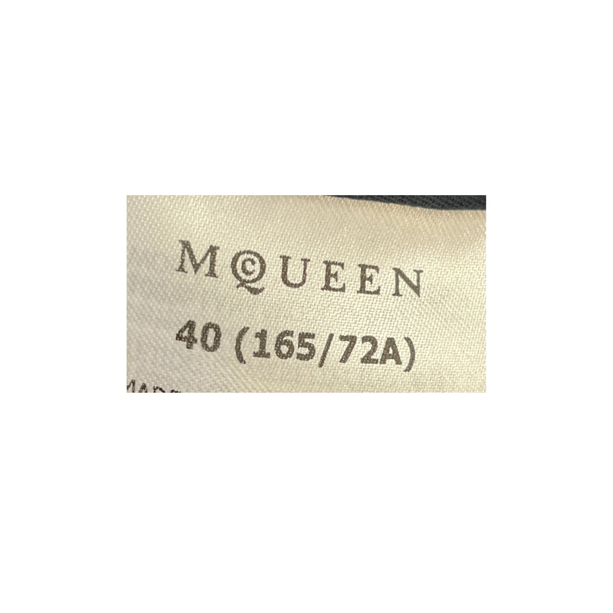 McQueen Navy Wide Leg Tailored Wool Trousers