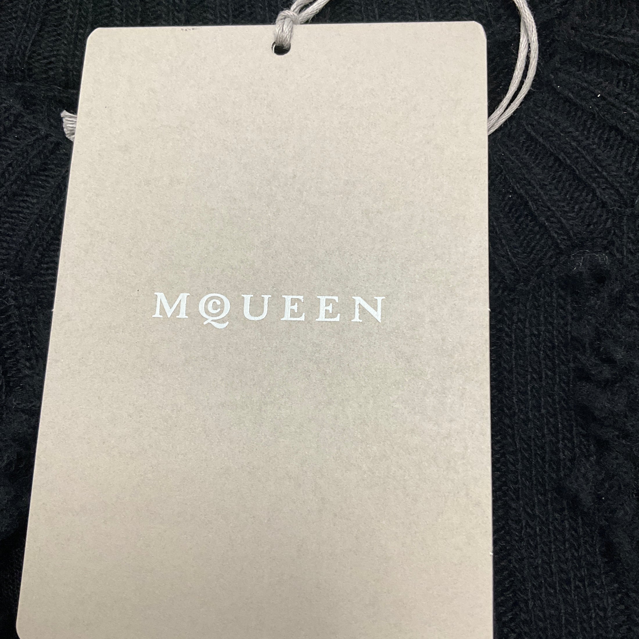Alexander McQueen Black 2024 Mesh Tulle Detail Knit Pullover Sweater