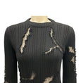 Load image into Gallery viewer, Alexander McQueen Black 2024 Mesh Tulle Detail Knit Pullover Sweater

