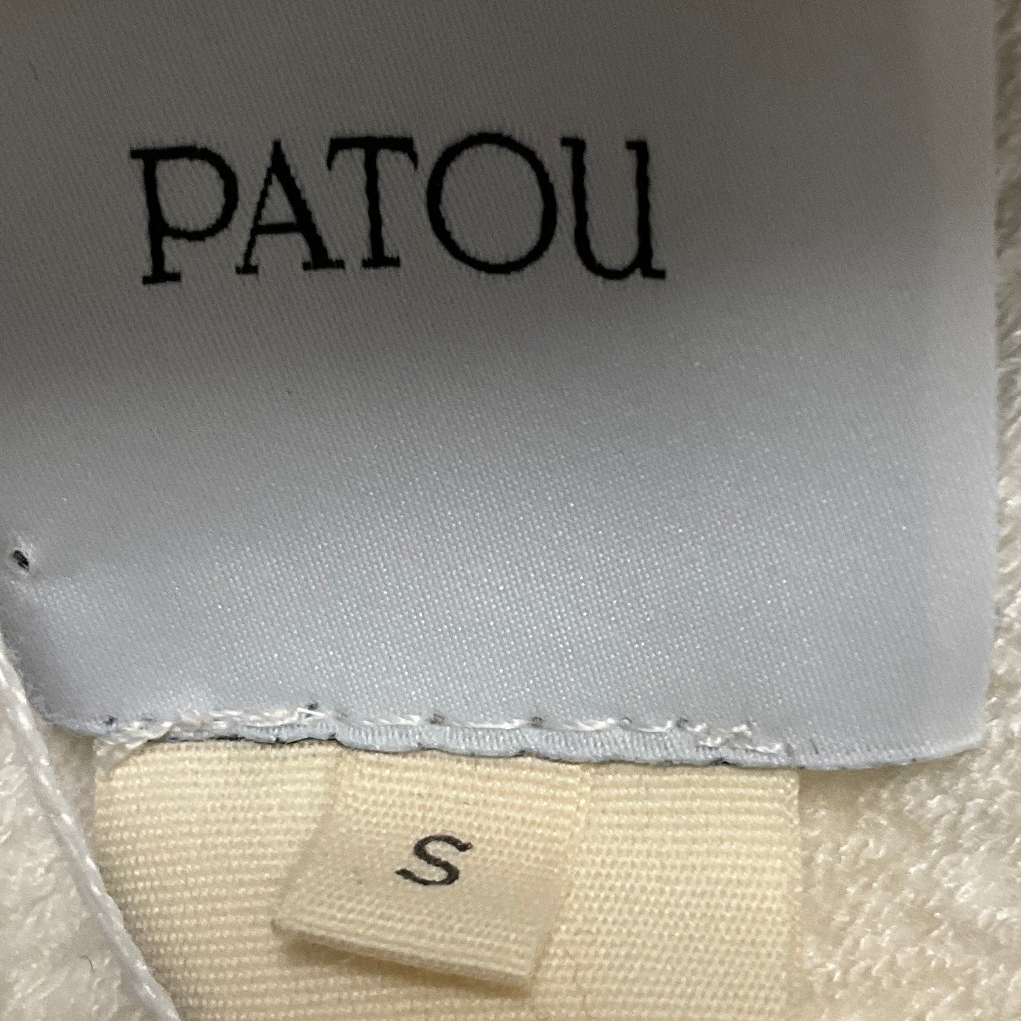 Patou White / Black 3D Knit Double Strap Mini Dress