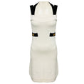 Load image into Gallery viewer, Patou White / Black 3D Knit Double Strap Mini Dress
