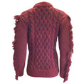 Load image into Gallery viewer, Alanui Red / Burgundy Fringed Detail Long Sleeved Cashmere Knit Pullover Sweater
