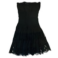 Load image into Gallery viewer, Alaia Vintage Black Strapless Lace Trimmed Mini Dress
