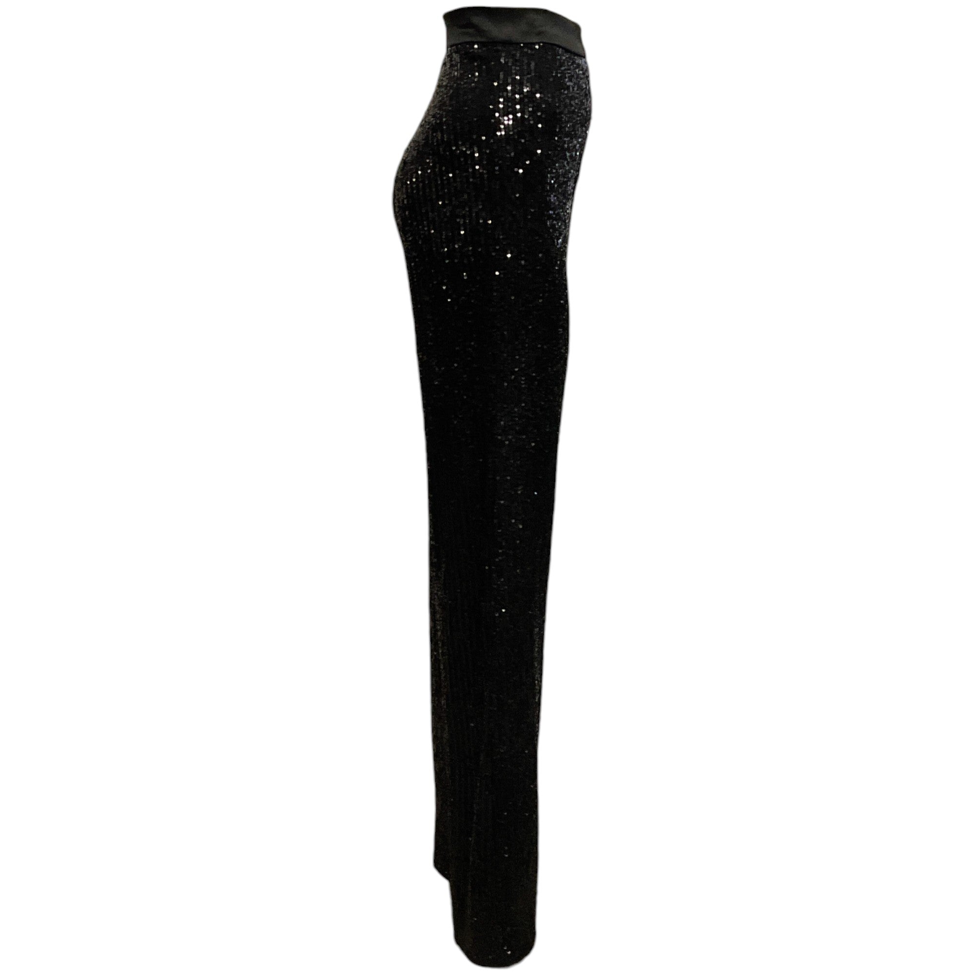 Nonchalant Black Sequined Patterson Pants