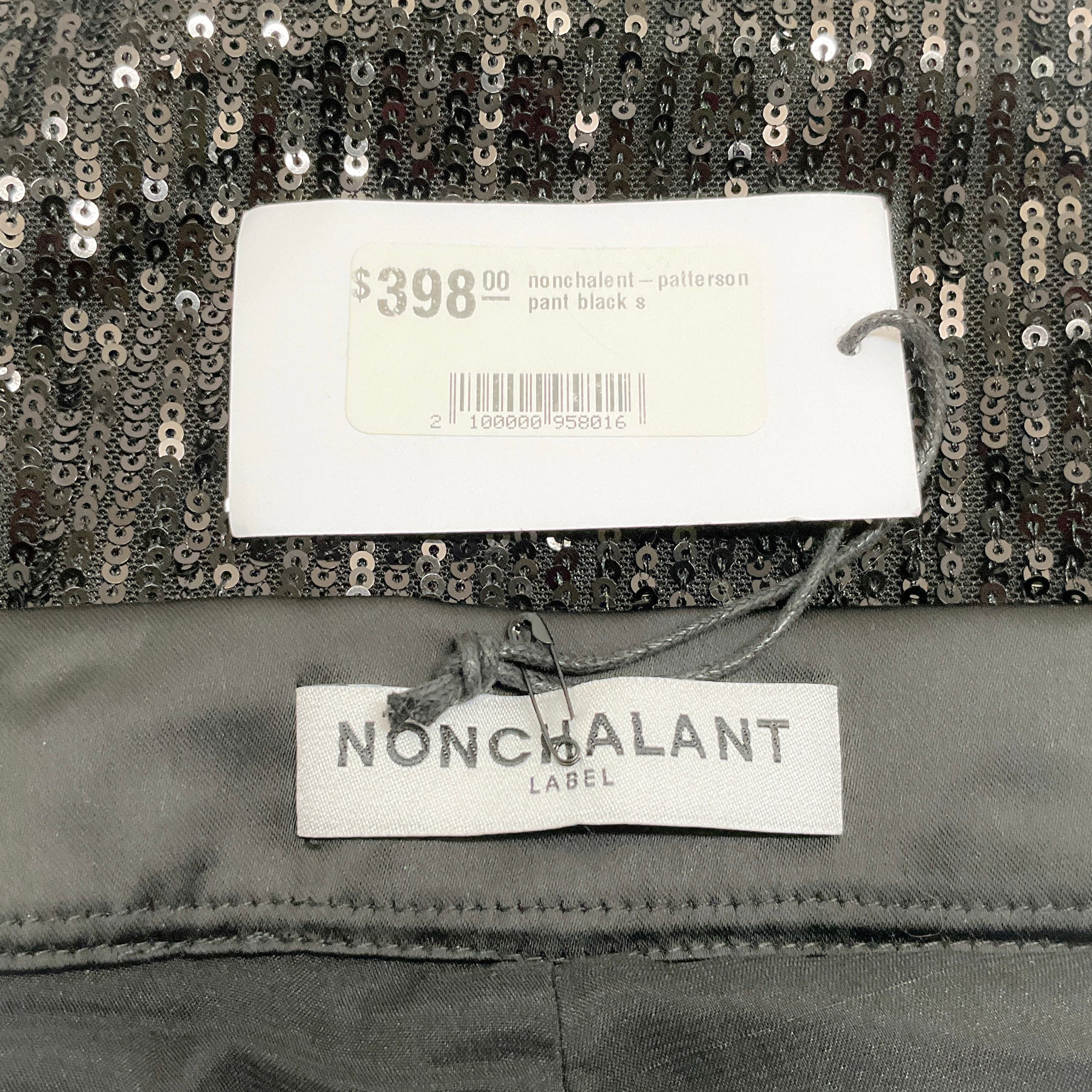 Nonchalant Black Sequined Patterson Pants