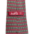 Load image into Gallery viewer, Hermes Red / Green Silk Geometric Print Men's Tie
