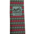 Load image into Gallery viewer, Hermes Red / Green Silk Geometric Print Men's Tie

