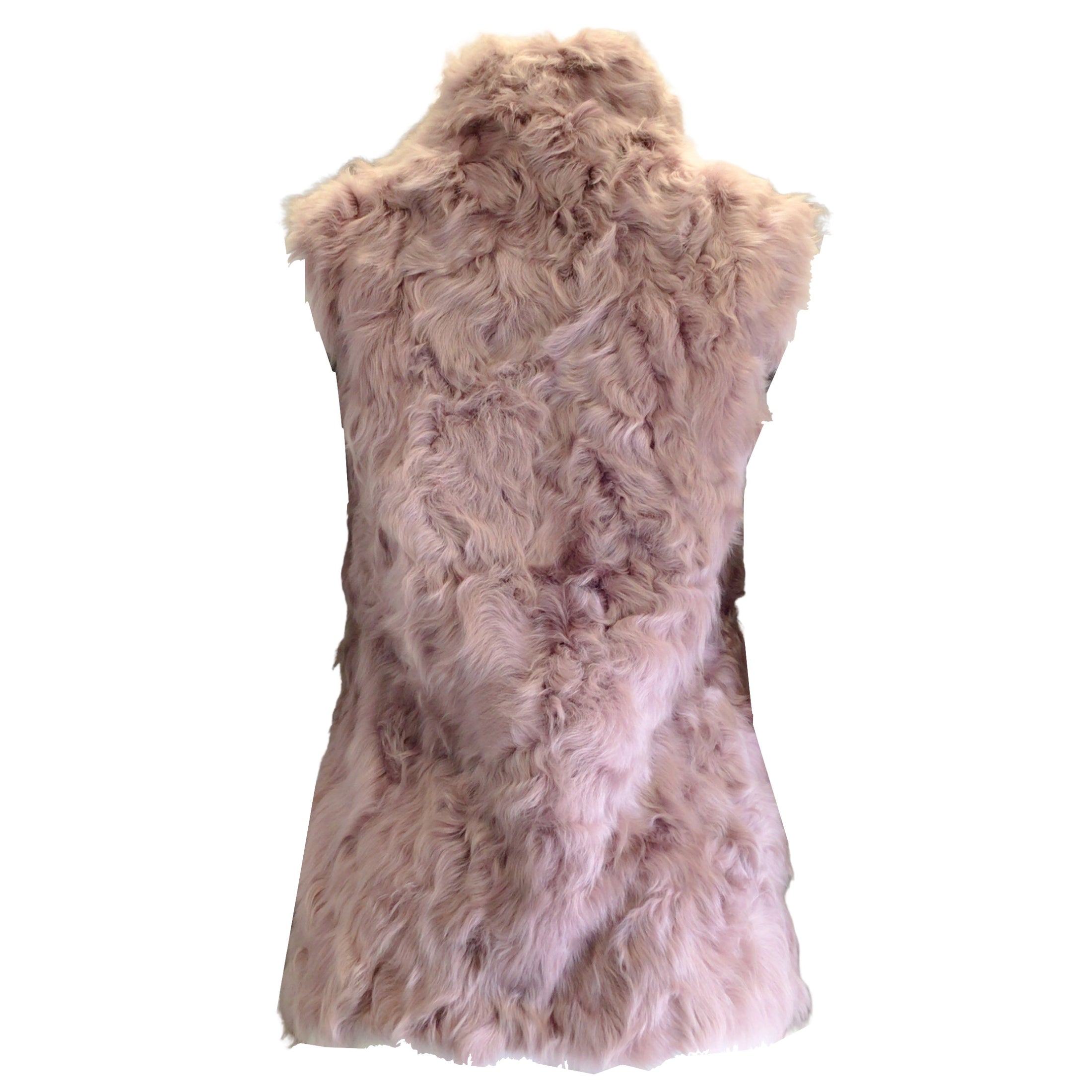 Pologeorgis Pink Lamb Fur Vest