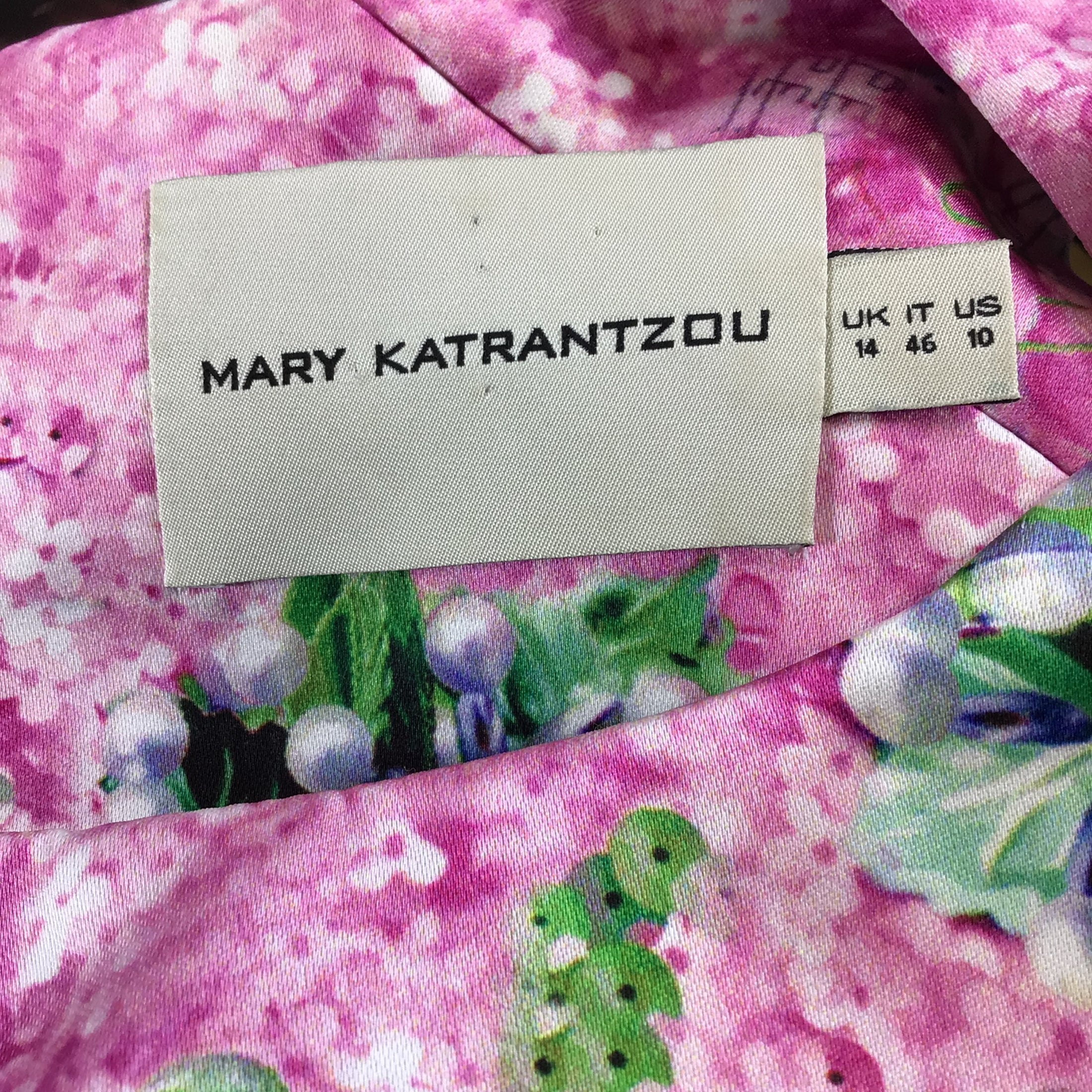 Mary Katrantzou Pink Multi Jewel Print Sleeveless A-Line Mini Dress