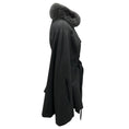 Load image into Gallery viewer, Manrico Cashmere Charcoal Grey Fox Fur Collar Cashmere Cape
